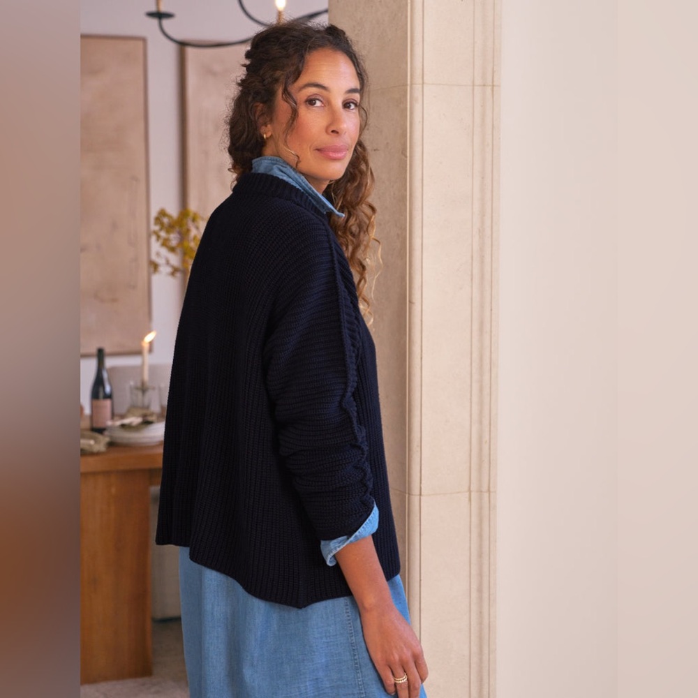 BNWT Frank & Eileen Montecito Sweater in Marine - Picture 5 of 10